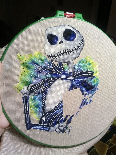 Jack Skellington Cross Stitch Pattern Dmc Needlepoint Pattern Etsy