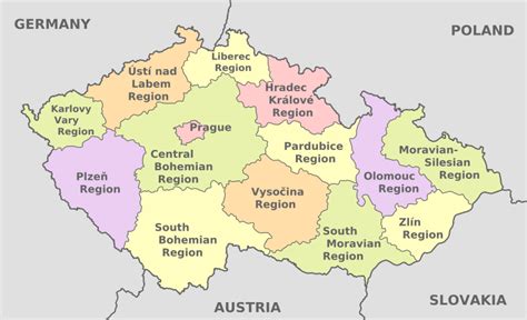 It is not a large country central bohemia is a region in the czech republic. File:Czech Republic, administrative divisions - en ...