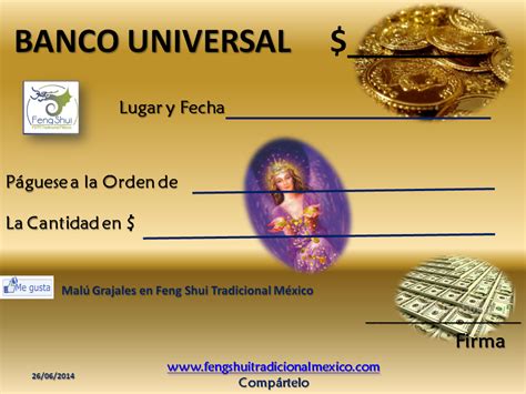 Feng Shui Tradicional México Cheque De Abundancia