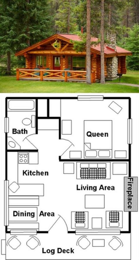 Log Cabin Tiny House Floor Plans Image To U