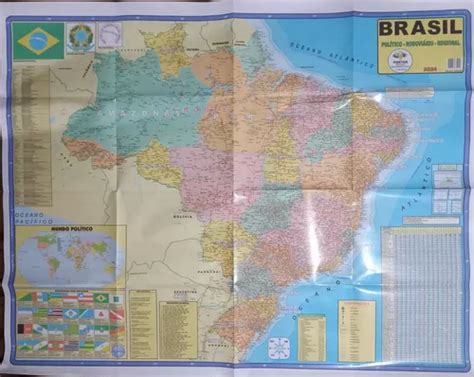 Mapa Brasil Politico Regional Rodoviário Escolar X cm Gigante Hot Sex Picture
