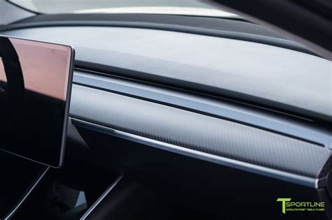 Tesla Model 3 Carbon Fiber Interior Accessories T Sportline Tesla
