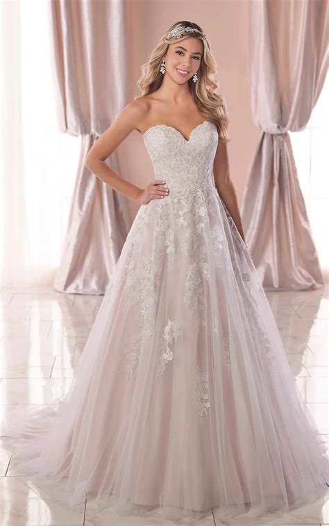A Line Plus Size Wedding Dress With Sparkle Tulle Stella York Wedding