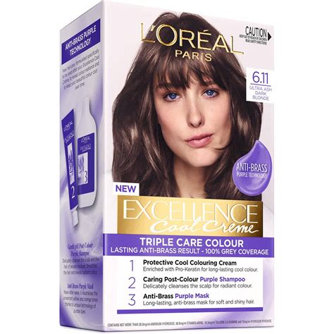 L Oreal Excellence Cool Cr Me Hair Colour Ultra Ash Dark Blonde Each Woolworths
