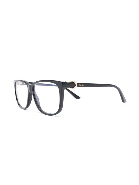 Cartier Eyewear Engraved Logo Square Frame Glasses Farfetch
