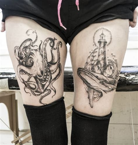 35 Beautiful Octopus Thigh Tattoos