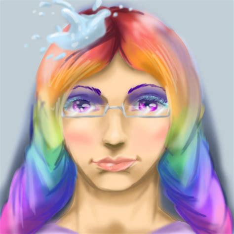 Rainbow Haired Girl By Lolzia On Deviantart