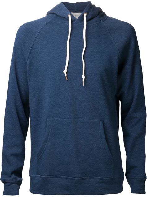 Obey Drawstring Hoodie Sweater In Blue For Men Lyst