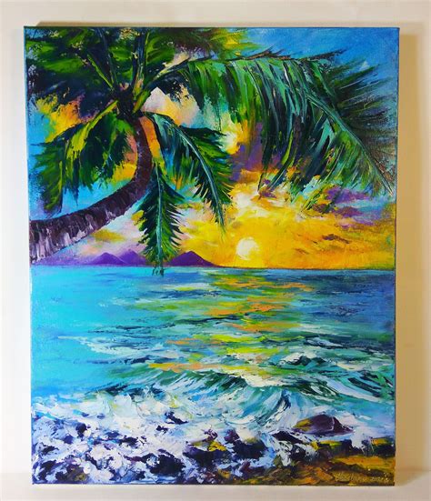Hawaii Seascapes Oil Painting Original Art Hawaiian Artwork Etsy