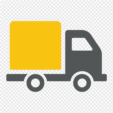 شاحنة صغيرة صفراء ، سيارة ، نقل بضائع ، شحن ، لوجستيات ، خط ، منطقة ، تقنية منطقة سيارة حمولة Png