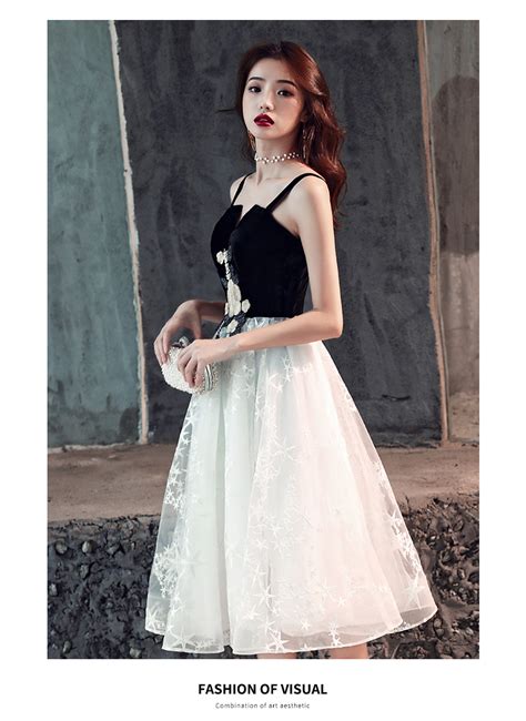 Black And White Short Prom Dress Homecoming Dress On Storenvy