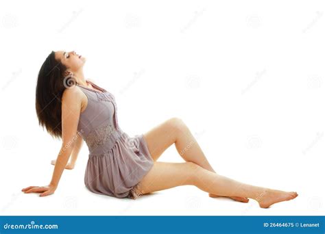 Beautiful Woman Sitting On The Floor Stock Image Image Of Pose Latin 26464675