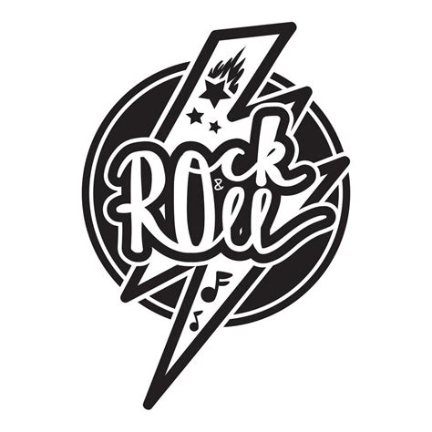 Rock And Roll Lettering 2001342 Vector Art At Vecteezy