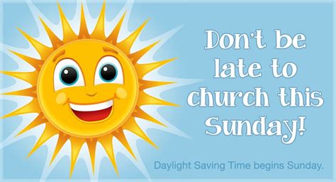 Dont Be Late To Church This Sunday Ecard Free Daylight Saving