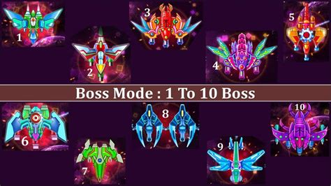 Galaxy Attack Alien Shooter Boss Mode Level 1 To 10 All Bosses Easy