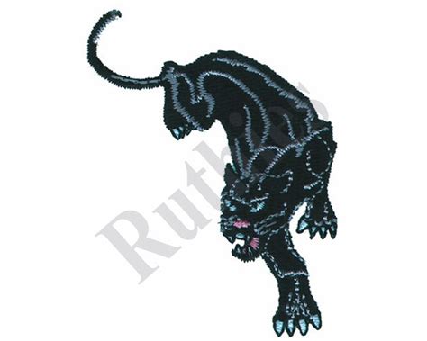 Black Panther Machine Embroidery Design Etsy