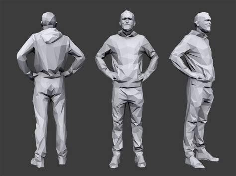 3d Model Lowpoly People Casual Pack Vr Ar Low Poly Cgtrader