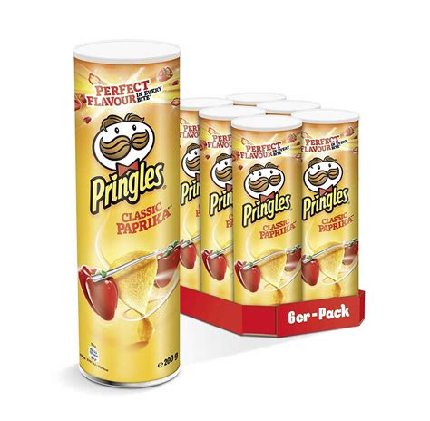 Prime Pringles Classic Paprika Chips 6er Party Pack 6 X 200g Für