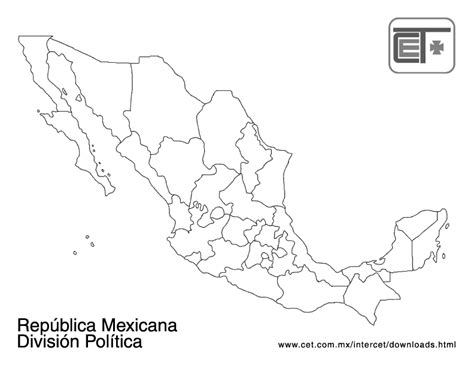 The Best Mapa De La República Mexicana Con Nombres Y División Política En Blanco Y Negro