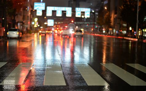 Wallpaper Japan Street Cityscape Night Reflection Rain Evening