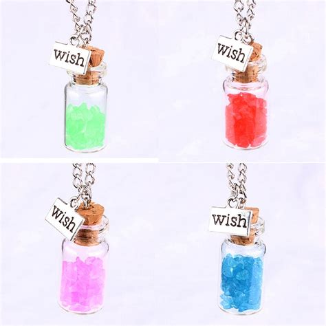 Hot 1pc New Charm Lucky Women Lady Mini Wishing Clear Glass Bottle