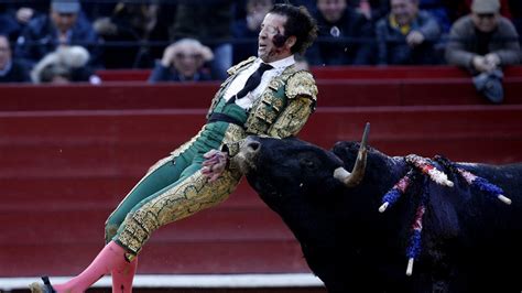 One Eyed Matador Gored In Grizzly Bullfight Gets Up To Make The Kill
