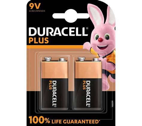 Buy Duracell Plus 9v Alkaline Battery Pack Of 2 Free Delivery Currys