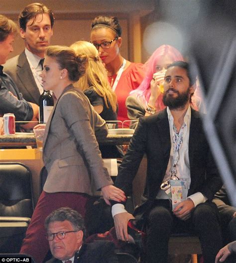 Scarlett Johansson And Jared Leto Actress Cosies Up To Her Former