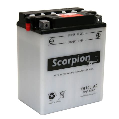 Think of your harley davidson and chopper type motorcycles. YB14L-A2 Battery | Scorpion 12 Volt Motorcycle Batteries