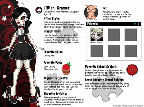 Monster High Oc Jillian Kramer Bio By Chunk07x On Deviantart Monster