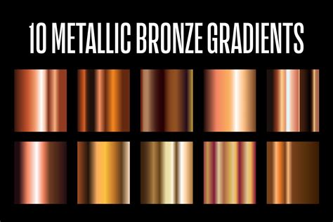 10 Bronze Metallic Gradients Ai Masterbundles
