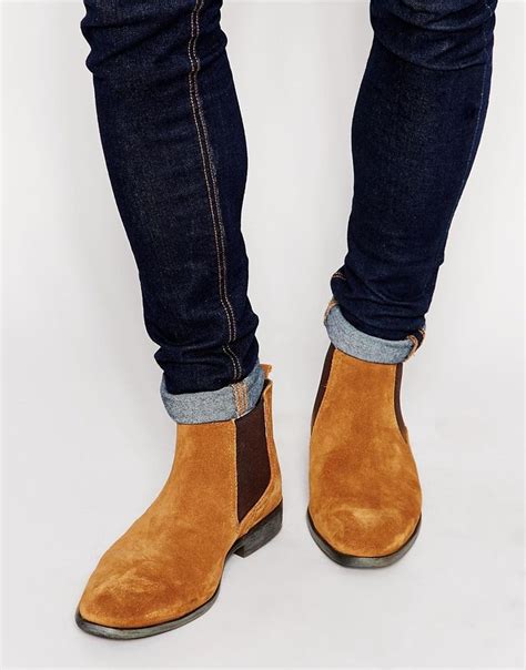 ¡oye 43 raras razones para el tan suede chelsea boots men maybe you would like to learn more