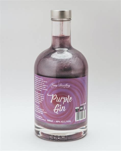 Purple Gin Coloured Shimmer Gin Newy Distillery