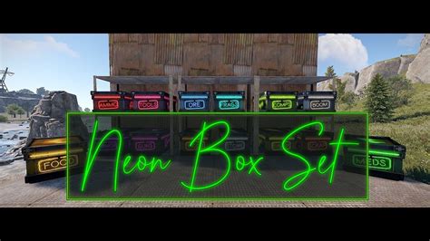 Rust Skin Review Neon Box Skin Set By Duck Youtube