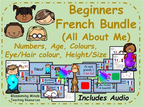 French 5 Lesson Bundle All About Me Age And Appearance Teaching