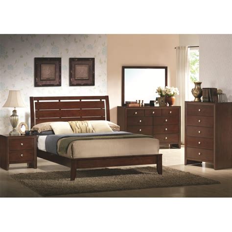 Queen bed dimensions (64w) (84d) (51h). Rent to Own Crown Mark Inc 7-Piece Evan Espresso Bedroom w ...