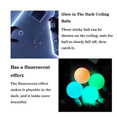 Glow In The Dark Ceiling Ballsstress Balls For Adults And Kidsglow