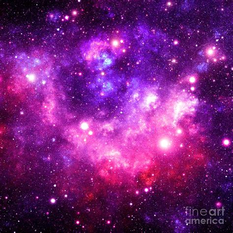Purple Pink Galaxy Nebula Digital Art By Johari Smith Fine Art America