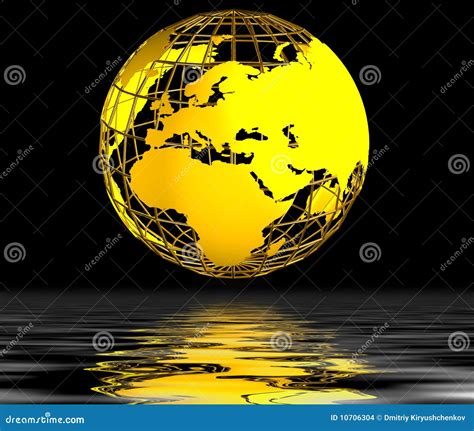 Gold Globe Background Stock Illustration Illustration Of Rich 10706304