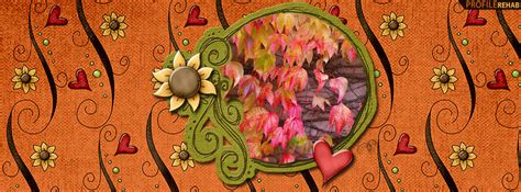 Cute Fall Sunflowers And Hearts Facebook Cover Cute Fall Pictures Free