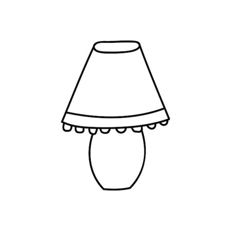 Premium Vector Hand Drawn Vector Illustration Of Table Lamp