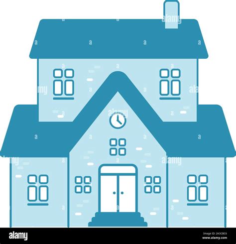 Residence Building Vector Illustration Front View Stock Vector Image