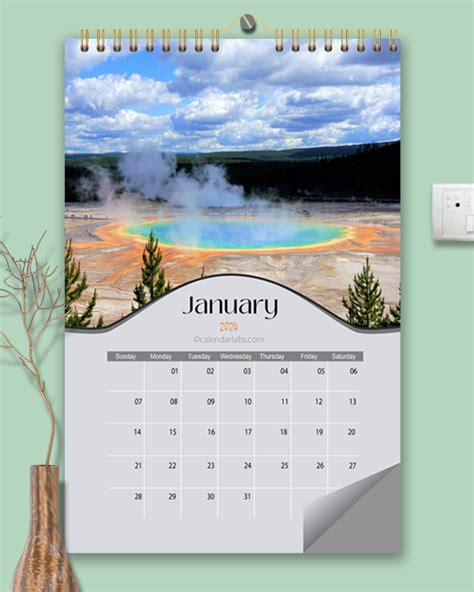 2024 National Park Wall Calendar Free Printable Templates