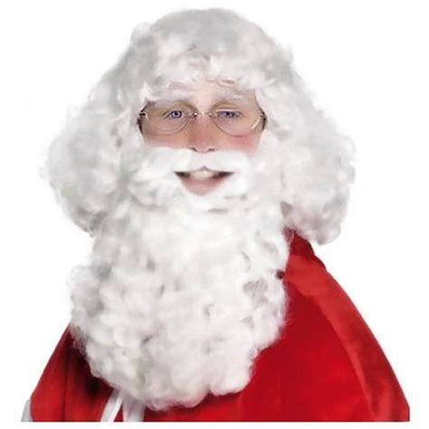 Deluxe Santa Claus Beard And Wig Set Adult Costume Accessory Walmart