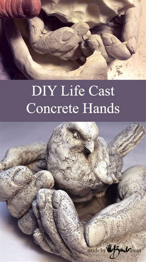 Diy Life Cast Concrete Hands Made By Barb Alginate Life Cast