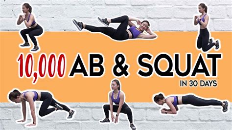 10000 Ab And Squat Challenge In 30 Days Joanna Soh Youtube