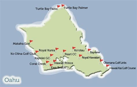 Oahu Golf Courses Map View Hawaii Tee Times