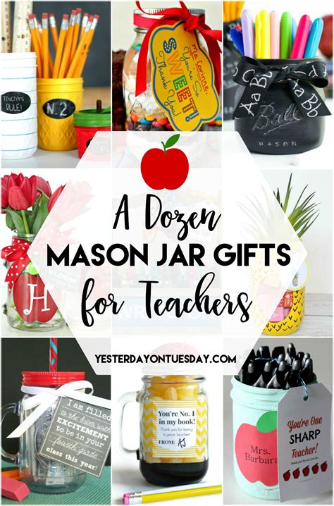 A Dozen Mason Jar Ts For Teachers Great Ideas To Make That Teacher