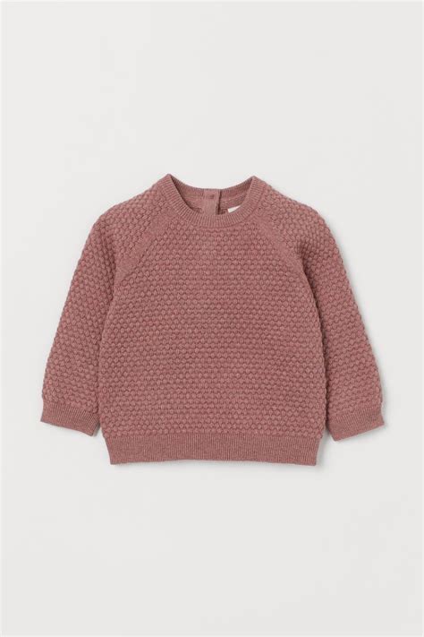 Textured Knit Sweater Dark Dusty Rose Kids Handm Us