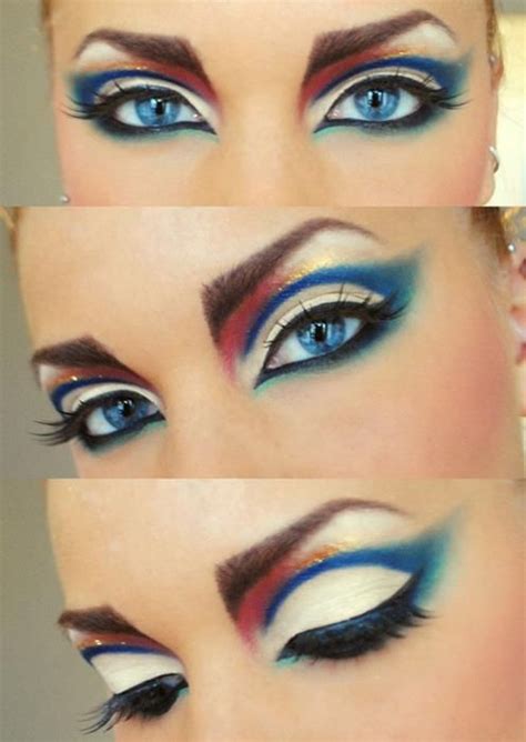 In this post, we'll discuss seven bold and gold eye makeup ideas that you should consider before giving gold a go. 4th of july eye shadow | Makeup: Eyes and Brows | Pinterest